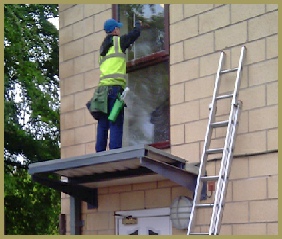 Window cleaning Leigh - ClearView of Leigh - Ladder Safety